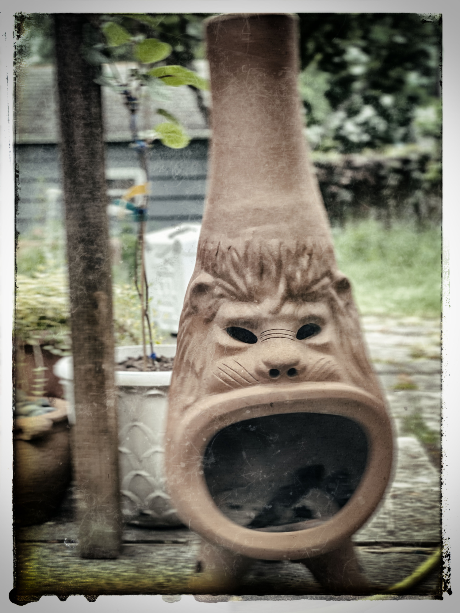 A lion maw fireplace